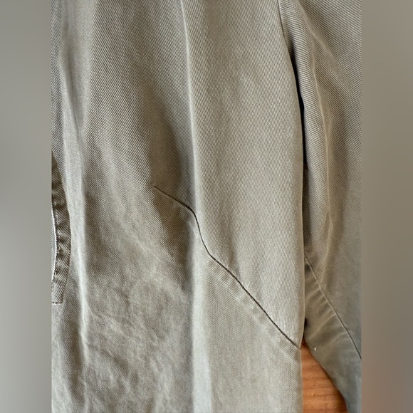 Talbot’s Tencel Olive Green 3/4 Sleeve Shift Dress w/ Lace-Up Detail - Size 4 - Picture 4 of 5